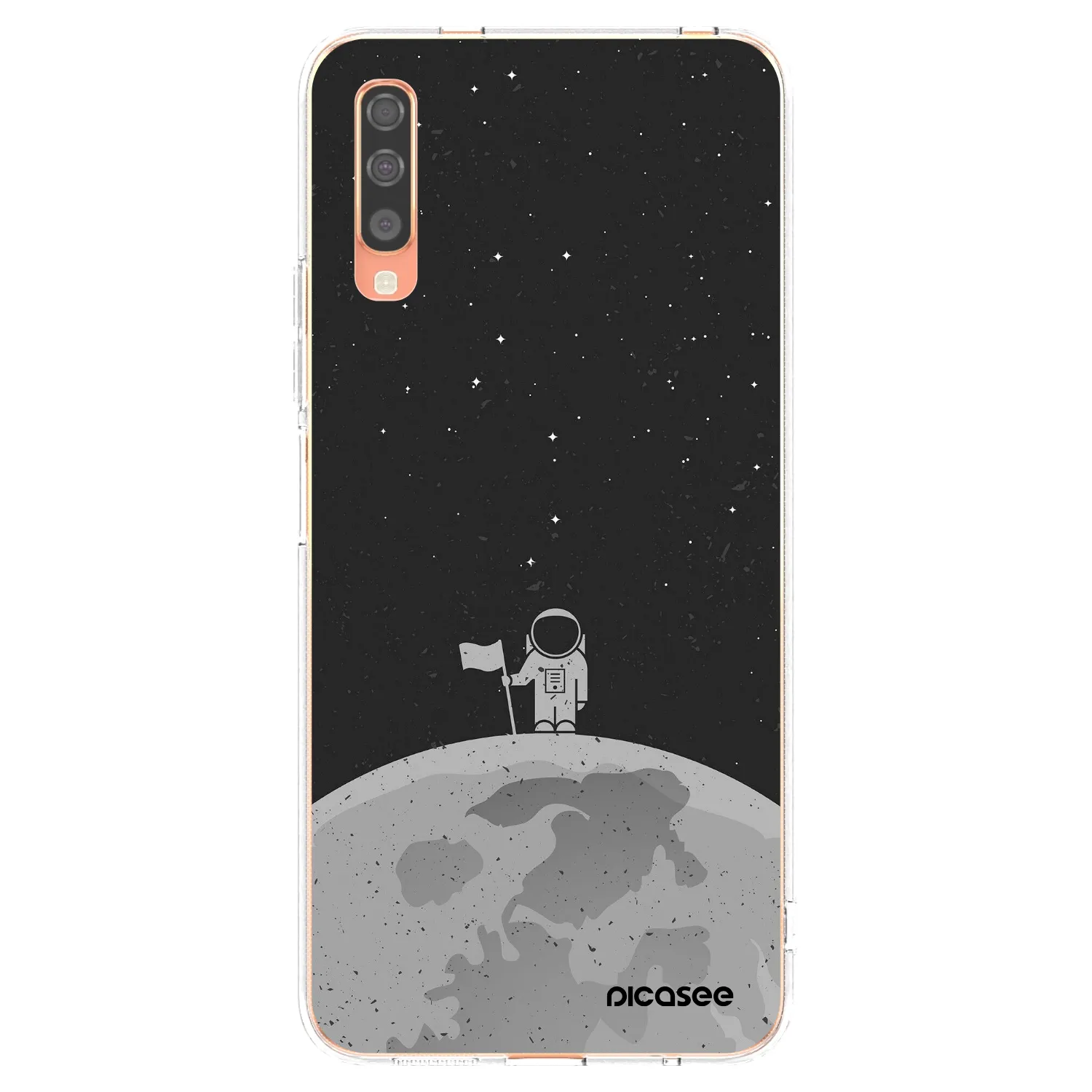 Picasee silikónový prehľadný obal pre Samsung Galaxy A70 A705F - Astronaut