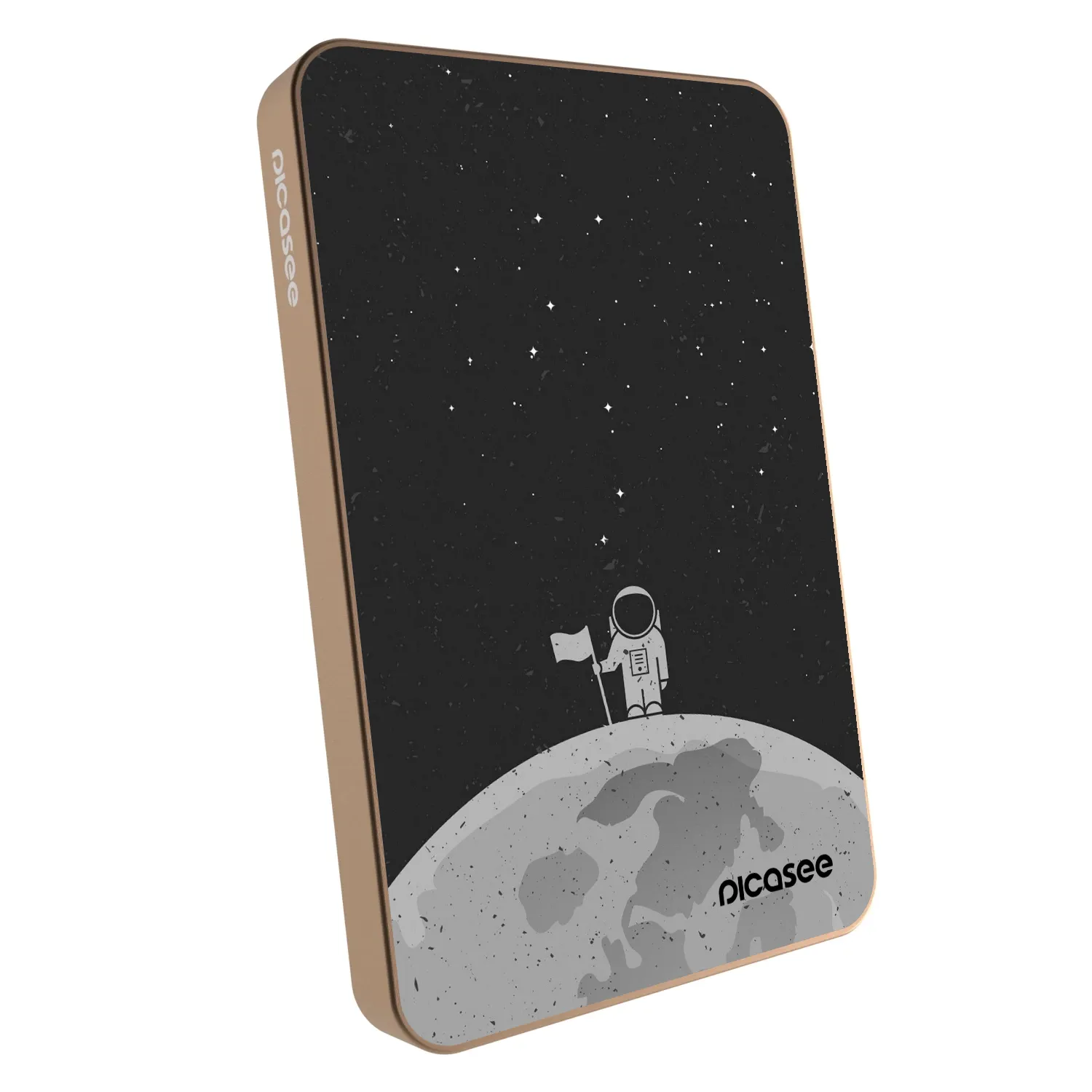 Picasee Powerbanka s MagSafe 5 000 mAh Zlatá - Astronaut