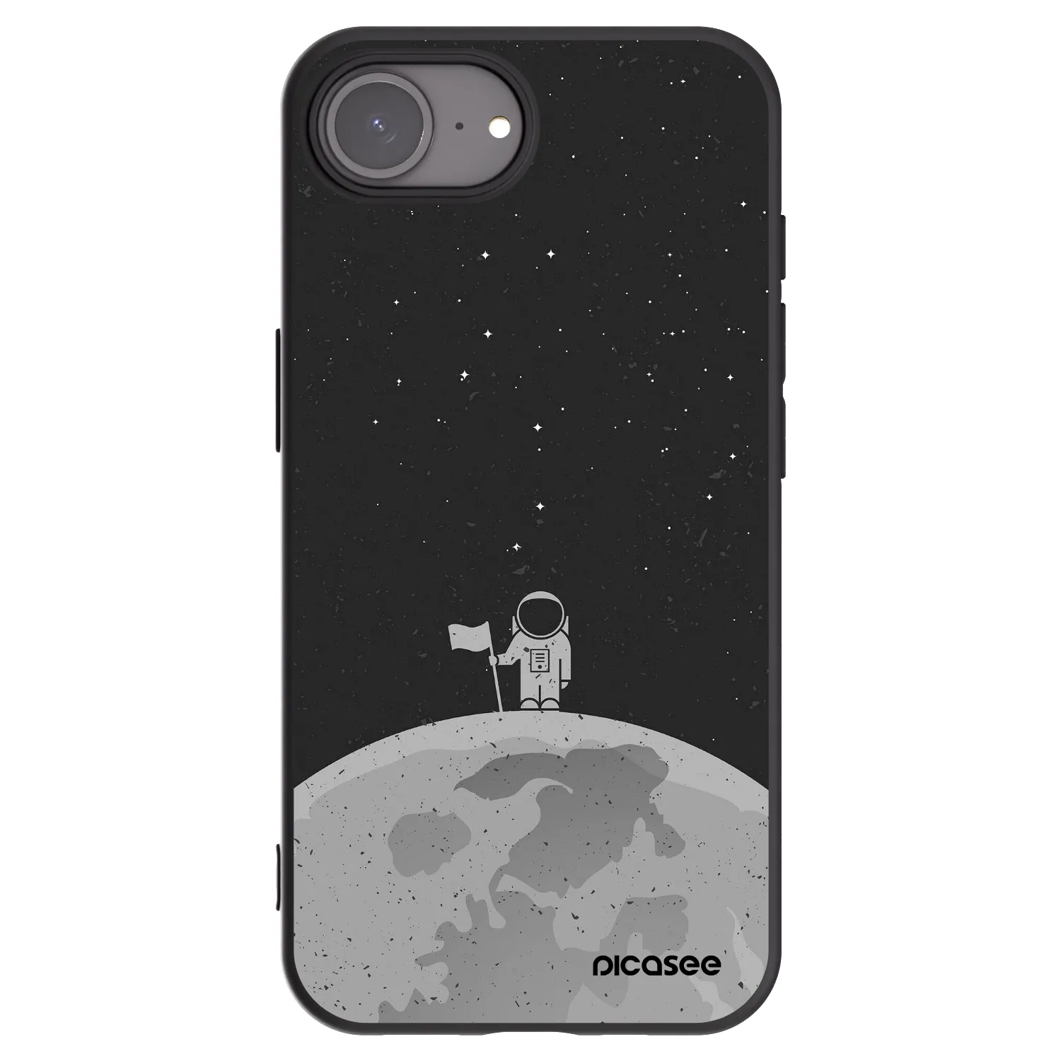 Picasee silikónový čierny obal pre Apple iPhone 17e - Astronaut