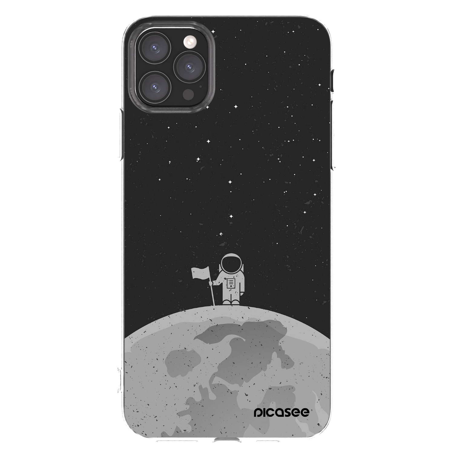 Picasee silikónový prehľadný obal pre Apple iPhone 11 Pro Max - Astronaut