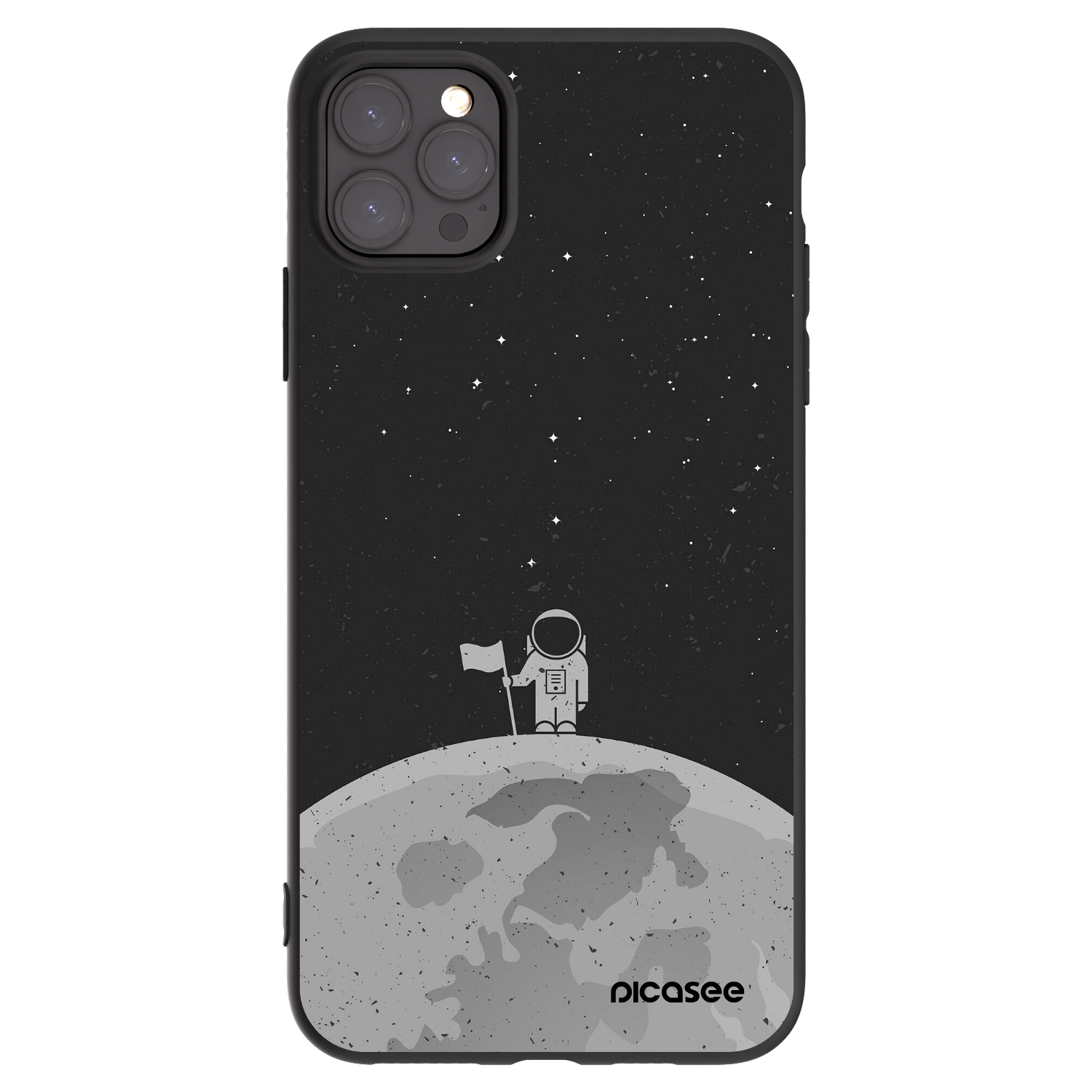 Picasee silikónový čierny obal pre Apple iPhone 11 Pro Max - Astronaut