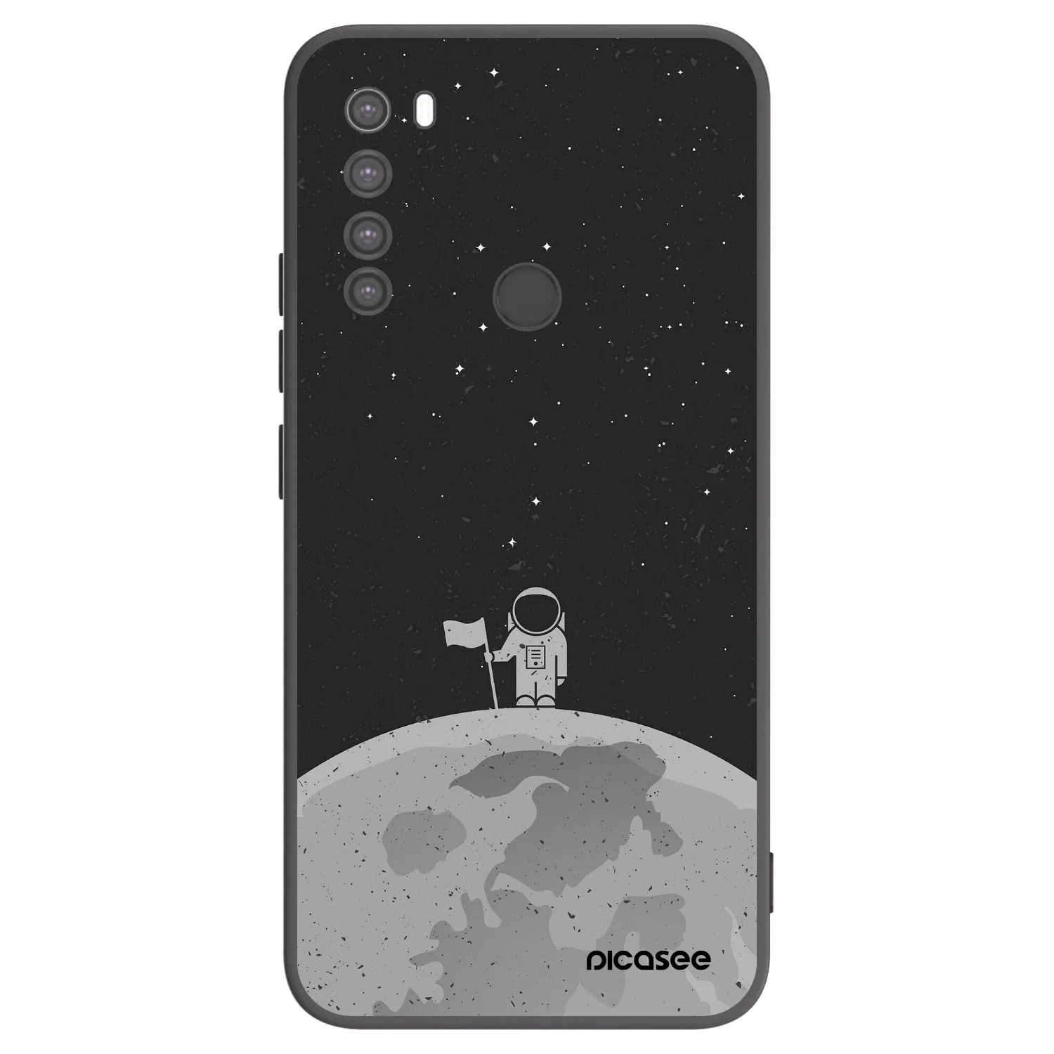 Picasee silikónový čierny obal pre Xiaomi Redmi Note 8 - Astronaut
