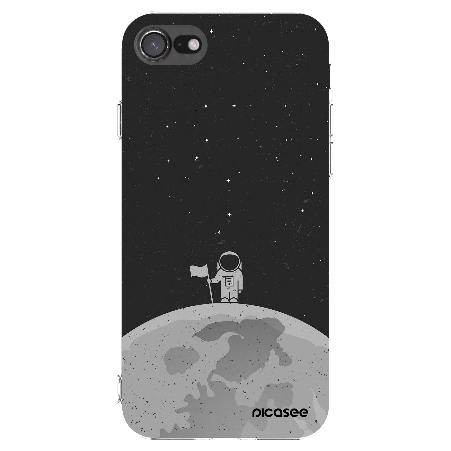 Picasee silikónový prehľadný obal pre Apple iPhone SE 2020 - Astronaut