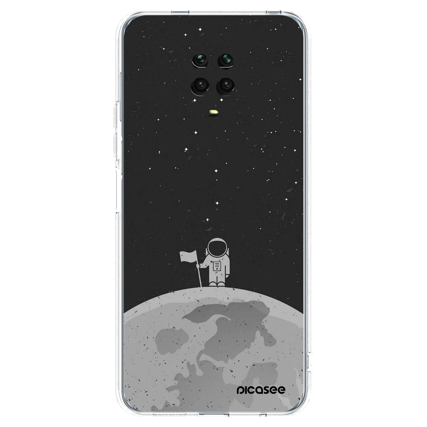 Picasee silikónový prehľadný obal pre Xiaomi Redmi Note 9 Pro - Astronaut