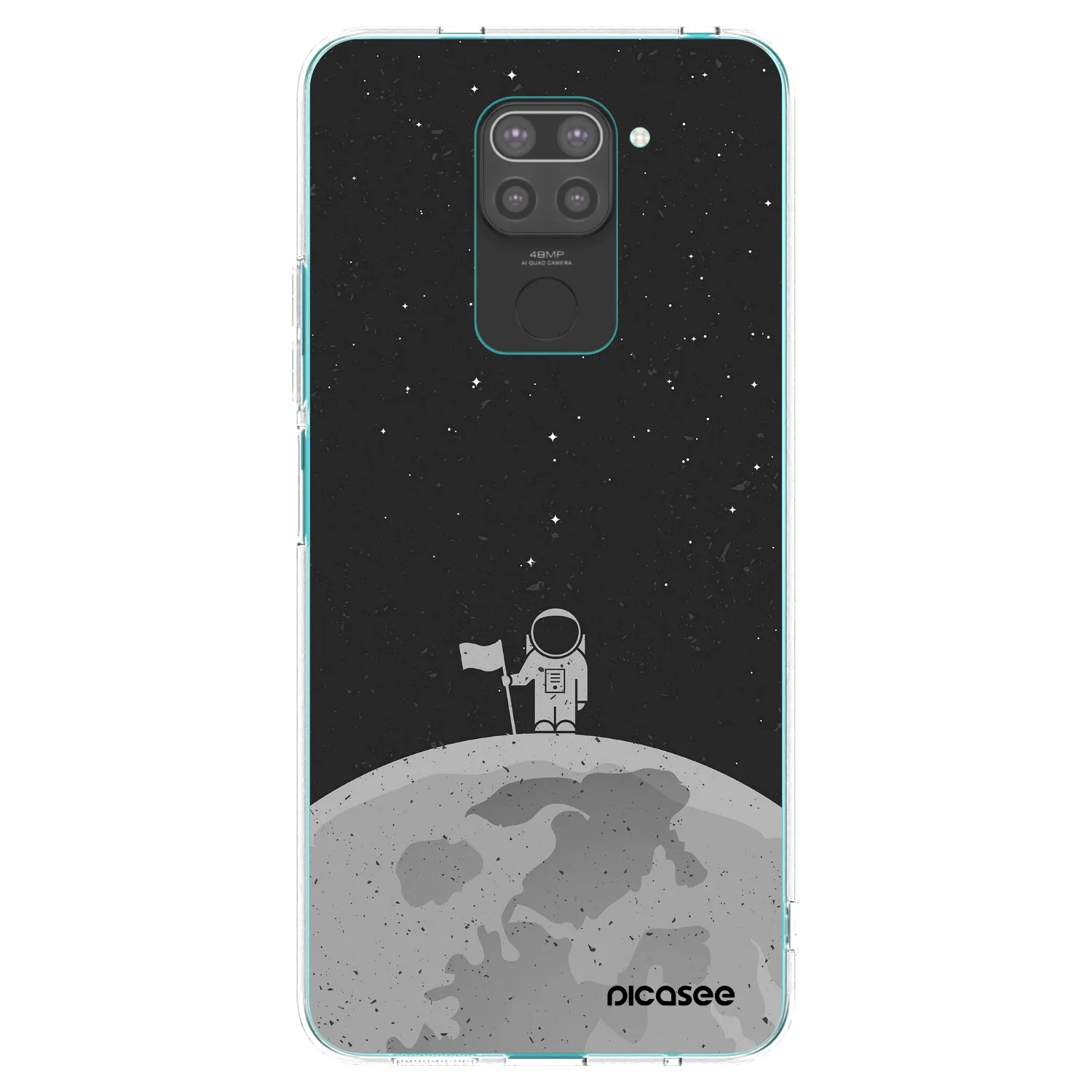 Picasee silikónový čierny obal pre Xiaomi Redmi Note 9 - Astronaut