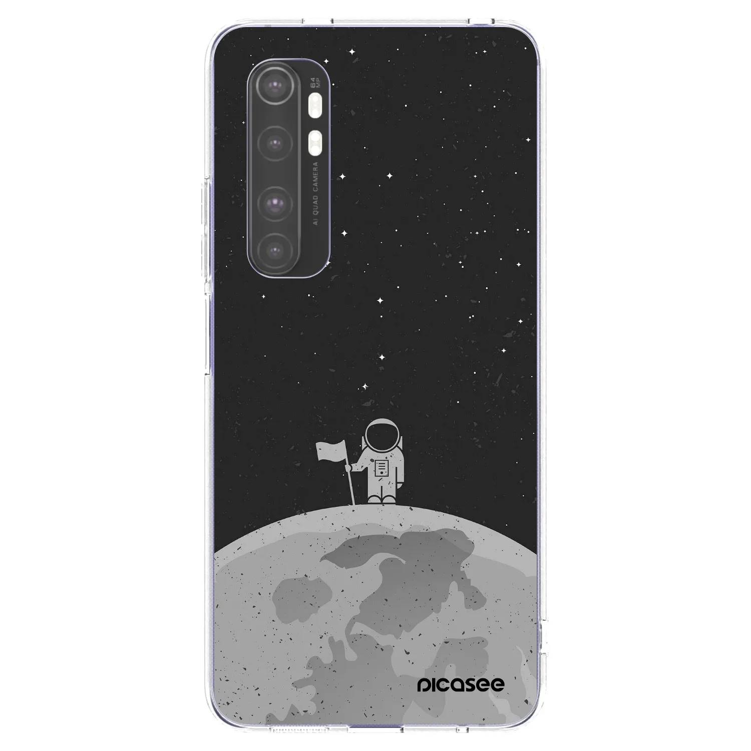 Picasee silikónový prehľadný obal pre Xiaomi Mi Note 10 Lite - Astronaut