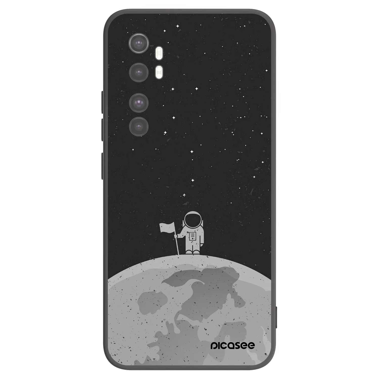 Picasee silikónový čierny obal pre Xiaomi Mi Note 10 Lite - Astronaut