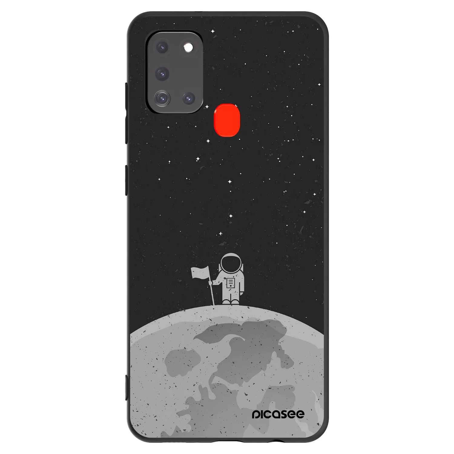 Picasee silikónový čierny obal pre Samsung Galaxy A21s - Astronaut