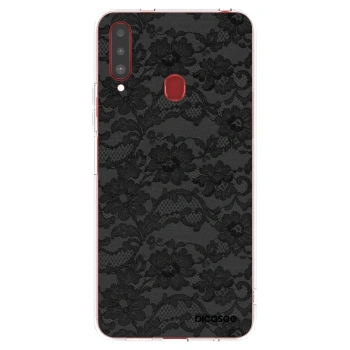 Picasee silikónový prehľadný obal pre Samsung Galaxy A20s - Dark Elegance