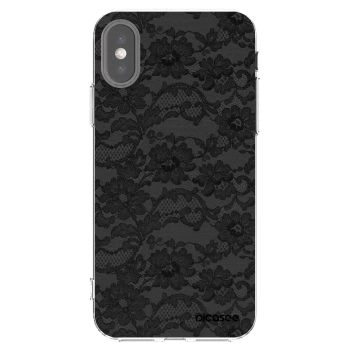 Picasee silikónový prehľadný obal pre Apple iPhone X/XS - Dark Elegance