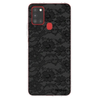 Picasee silikónový prehľadný obal pre Samsung Galaxy A21s - Dark Elegance