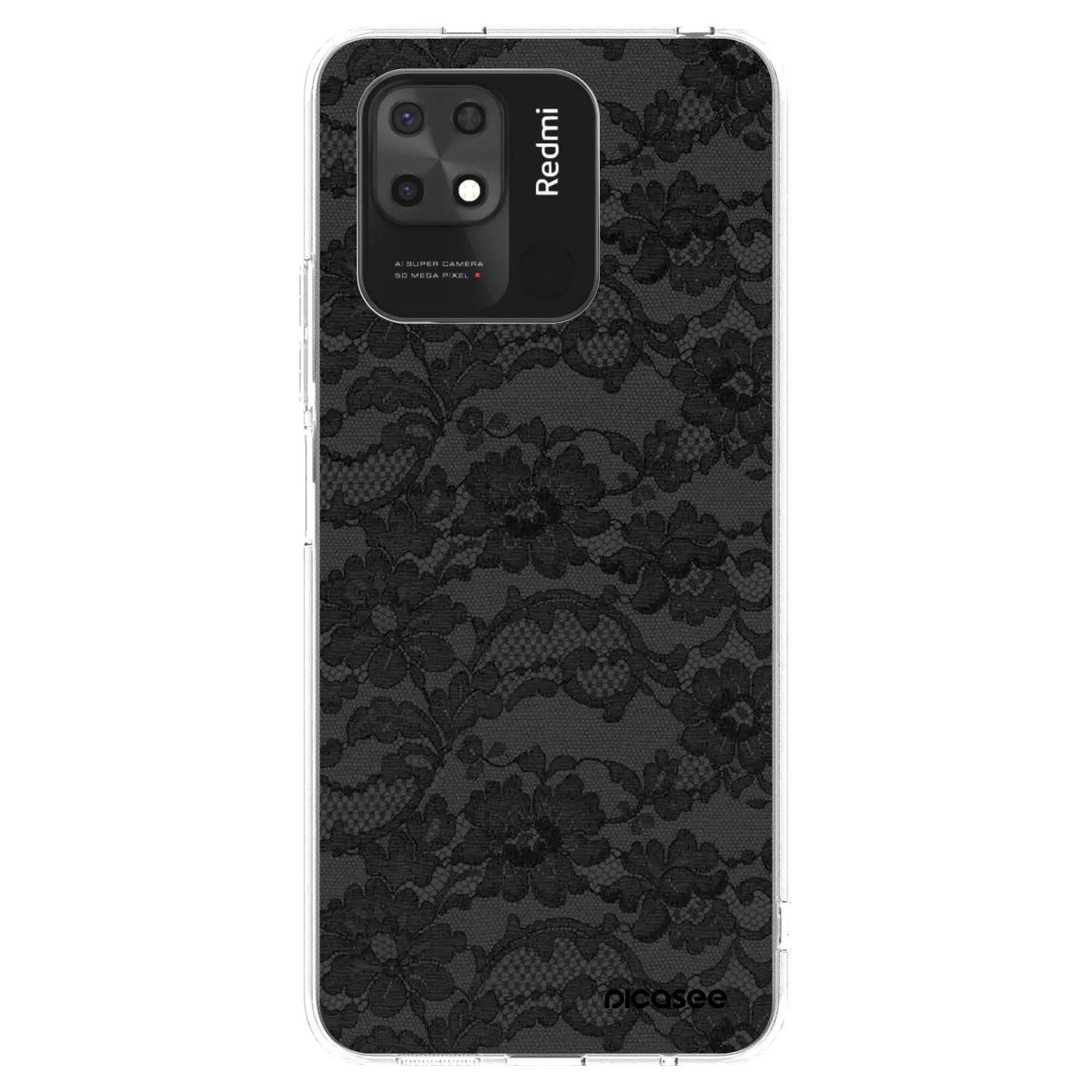 Silikónový prehľadný obal pre Xiaomi Redmi 10C - Dark Elegance