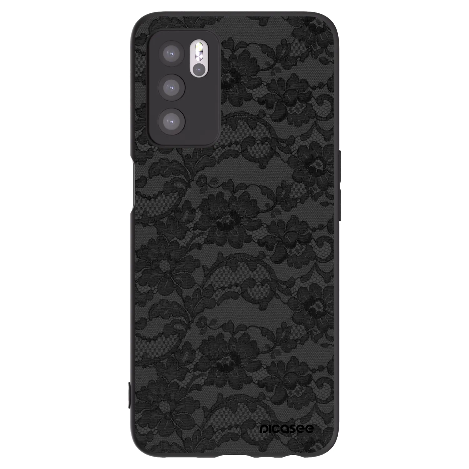Picasee silikónový čierny obal pre OPPO A16s - Dark Elegance