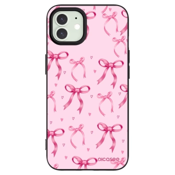 Picasee silikónový čierny obal pre Apple iPhone 12 - Bow Aesthetic