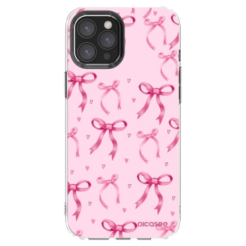 Picasee silikónový prehľadný obal pre Apple iPhone 12 Pro Max - Bow Aesthetic