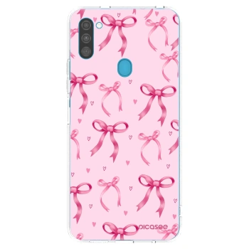 Picasee silikónový prehľadný obal pre Samsung Galaxy M11 - Bow Aesthetic