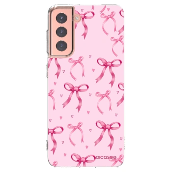 Picasee silikónový prehľadný obal pre Samsung Galaxy S21 5G G991B - Bow Aesthetic