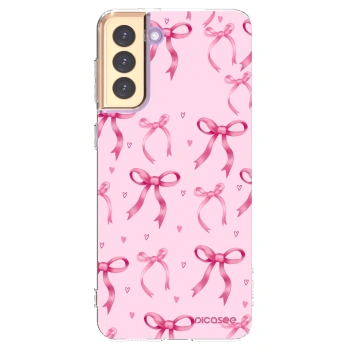 Picasee silikónový prehľadný obal pre Samsung Galaxy S21+ 5G G996F - Bow Aesthetic