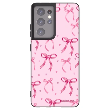 Picasee silikónový čierny obal pre Samsung Galaxy S21 Ultra 5G G998B - Bow Aesthetic