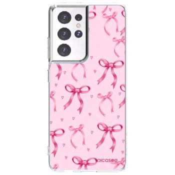 Picasee silikónový prehľadný obal pre Samsung Galaxy S21 Ultra 5G G998B - Bow Aesthetic