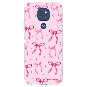 Picasee silikónový prehľadný obal pre Motorola Moto G9 Play - Bow Aesthetic