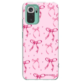 Picasee silikónový prehľadný obal pre Xiaomi Redmi Note 10 Pro - Bow Aesthetic