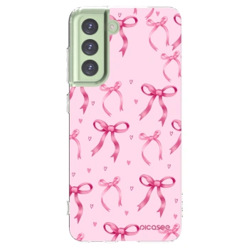 Picasee silikónový prehľadný obal pre Samsung Galaxy S21 FE 5G - Bow Aesthetic