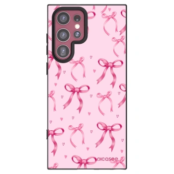 Picasee silikónový čierny obal pre Samsung Galaxy S22 Ultra 5G - Bow Aesthetic