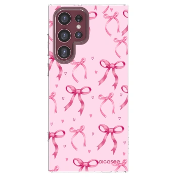 Picasee silikónový prehľadný obal pre Samsung Galaxy S22 Ultra 5G - Bow Aesthetic
