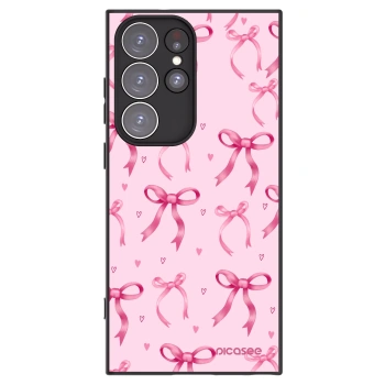 Picasee silikónový čierny obal pre Samsung Galaxy S23 Ultra 5G - Bow Aesthetic