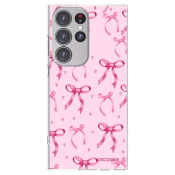 Picasee silikónový prehľadný obal pre Samsung Galaxy S23 Ultra 5G - Bow Aesthetic