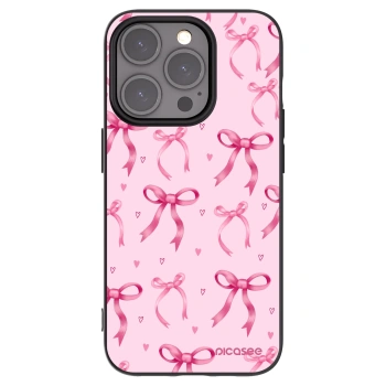 Picasee silikónový čierny obal pre Apple iPhone 15 Pro - Bow Aesthetic