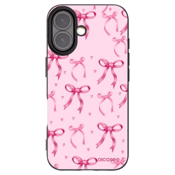 Picasee silikónový čierny obal pre Apple iPhone 16 - Bow Aesthetic