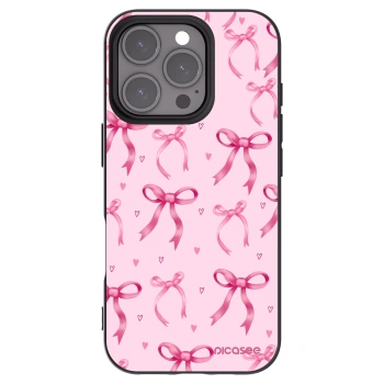Picasee silikónový čierny obal pre Apple iPhone 16 Pro - Bow Aesthetic