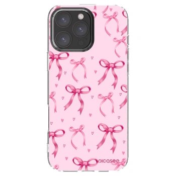 Picasee silikónový prehľadný obal pre Apple iPhone 16 Pro Max - Bow Aesthetic