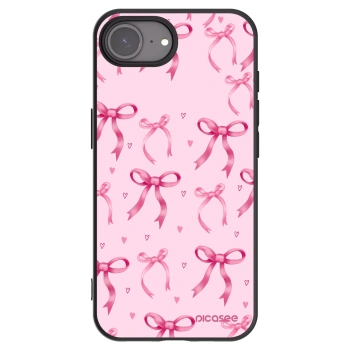 Picasee silikónový čierny obal pre Apple iPhone 16e - Bow Aesthetic