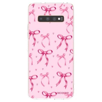 Picasee silikónový prehľadný obal pre Samsung Galaxy S10 Plus G975 - Bow Aesthetic