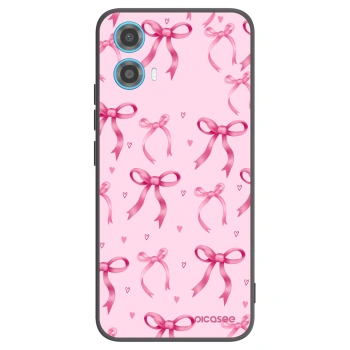 Picasee silikónový čierny obal pre Motorola Moto G34 5G - Bow Aesthetic