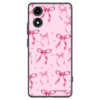 Picasee silikónový čierny obal pre Motorola Moto E14 - Bow Aesthetic