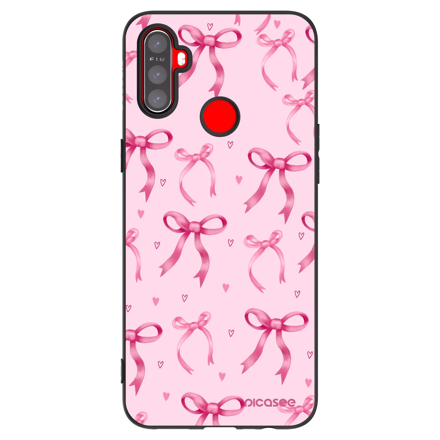 Picasee silikónový čierny obal pre Realme C3 - Bow Aesthetic