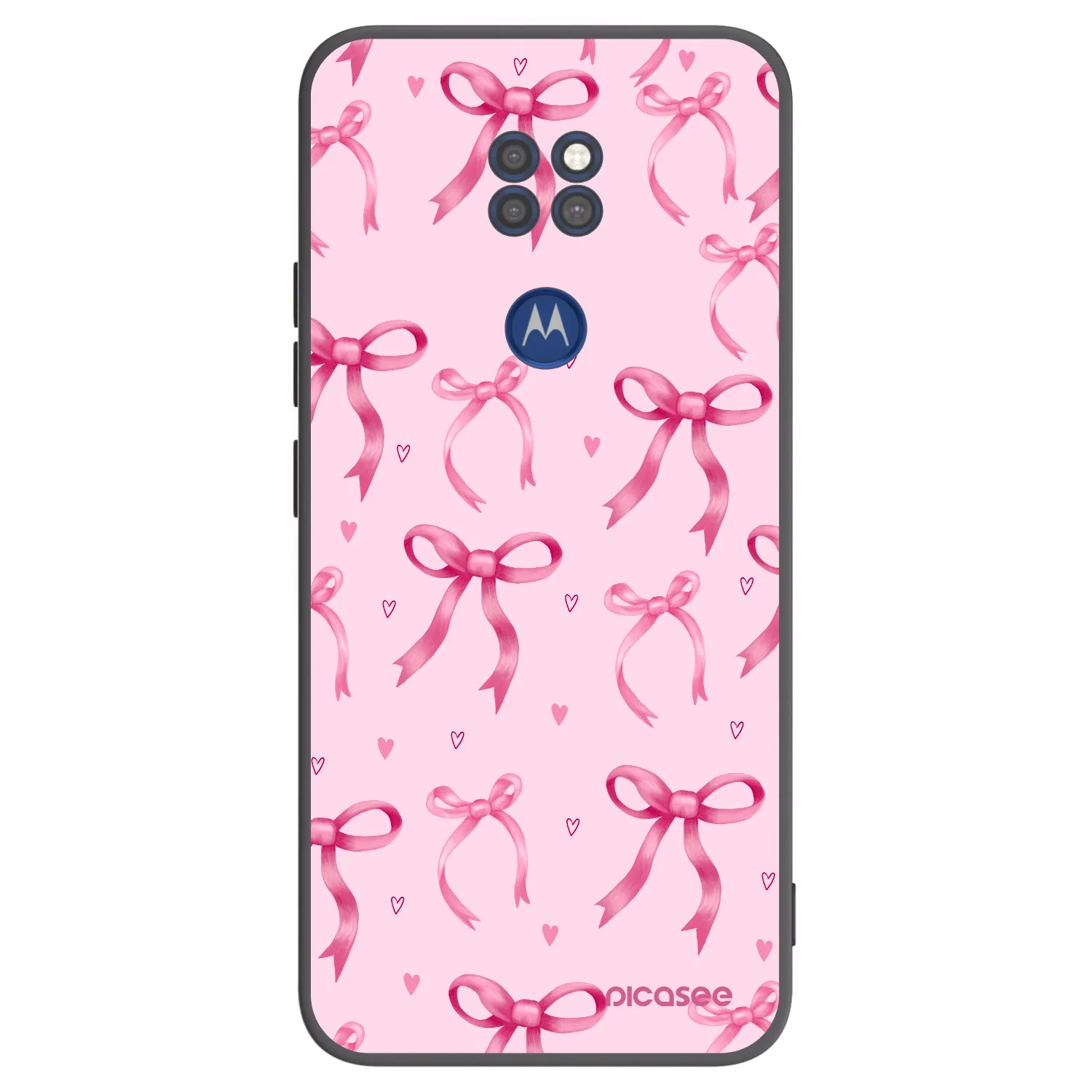 Picasee silikónový čierny obal pre Motorola Moto G9 Play - Bow Aesthetic
