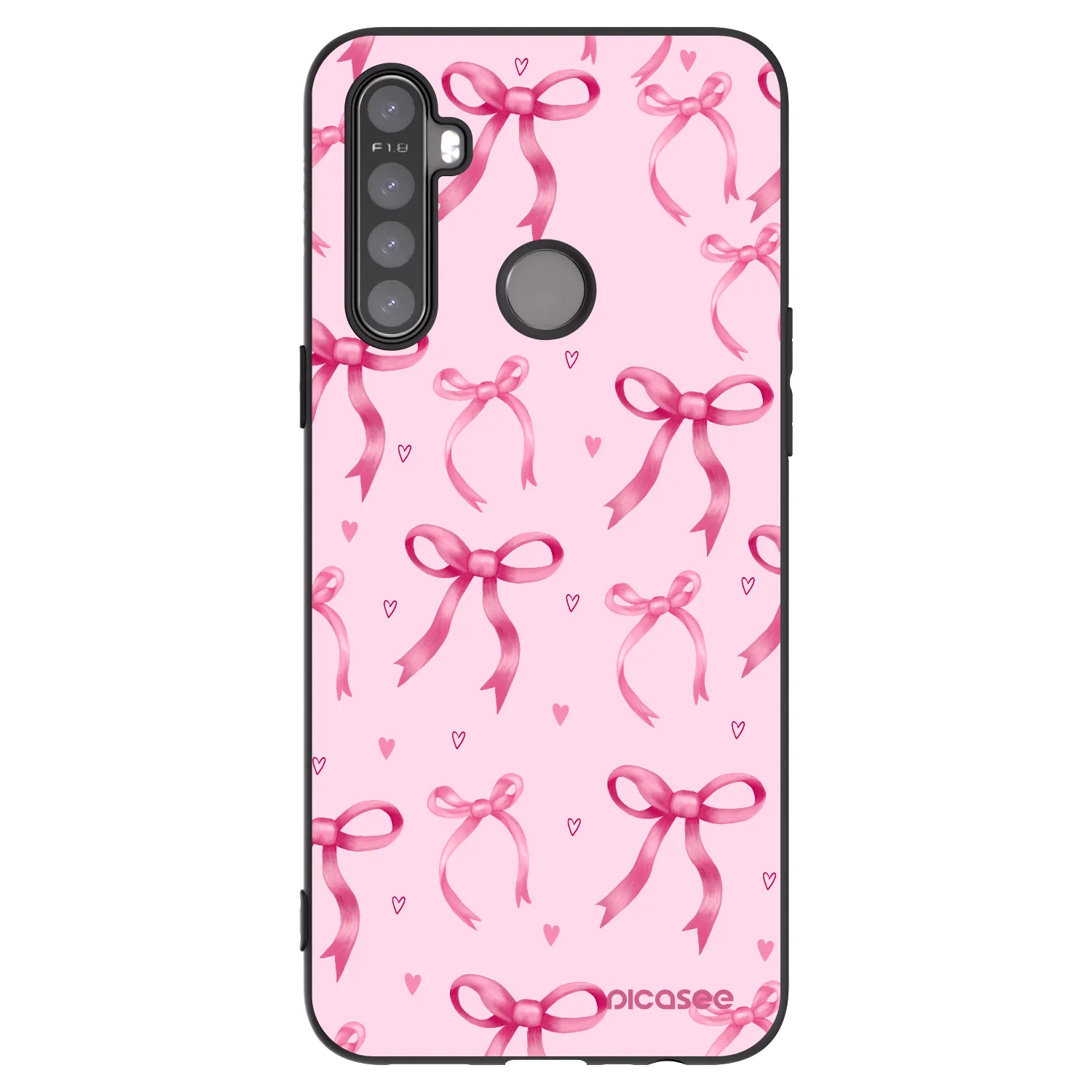 Picasee silikónový čierny obal pre Realme 6i - Bow Aesthetic