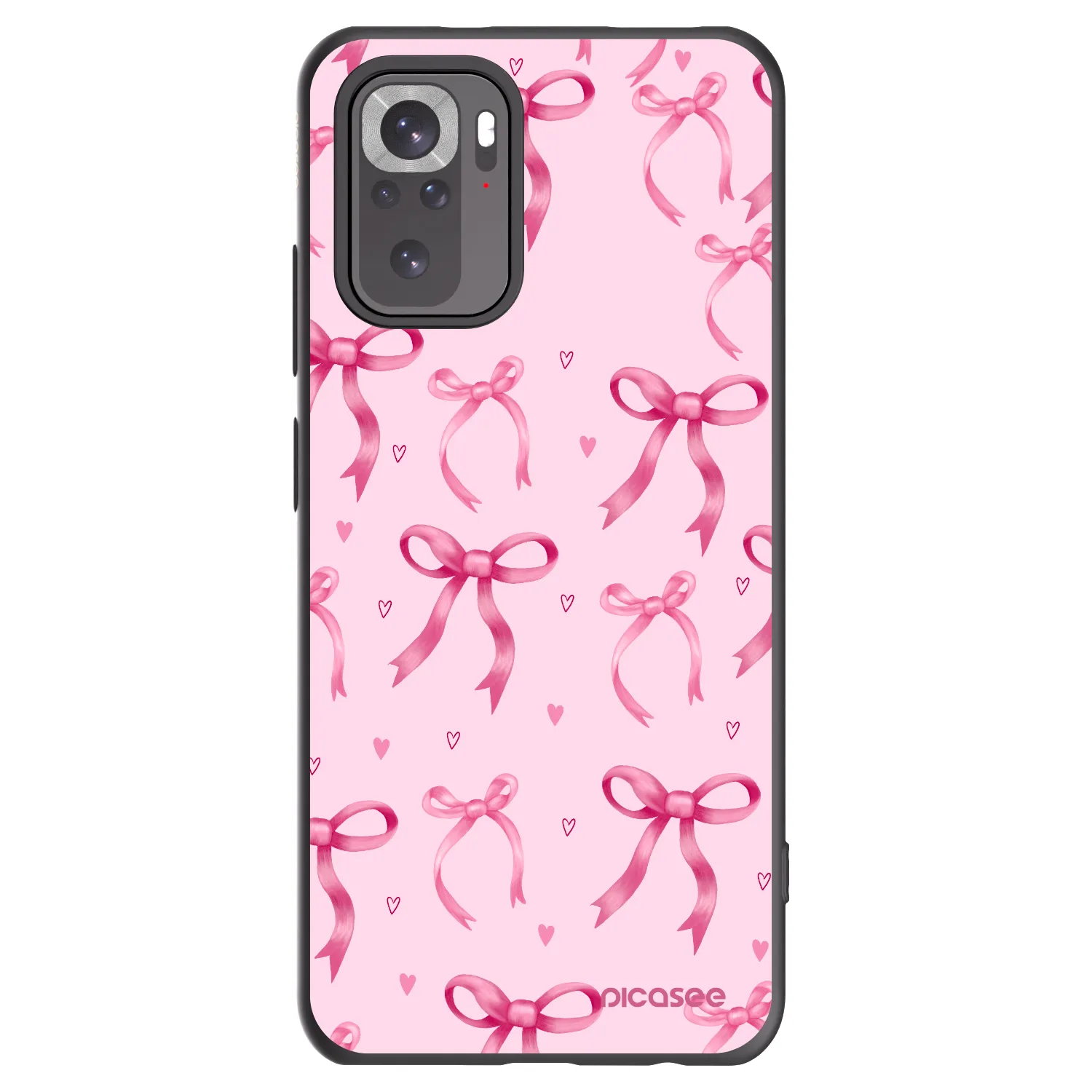 Picasee silikónový čierny obal pre Xiaomi Redmi Note 10 - Bow Aesthetic