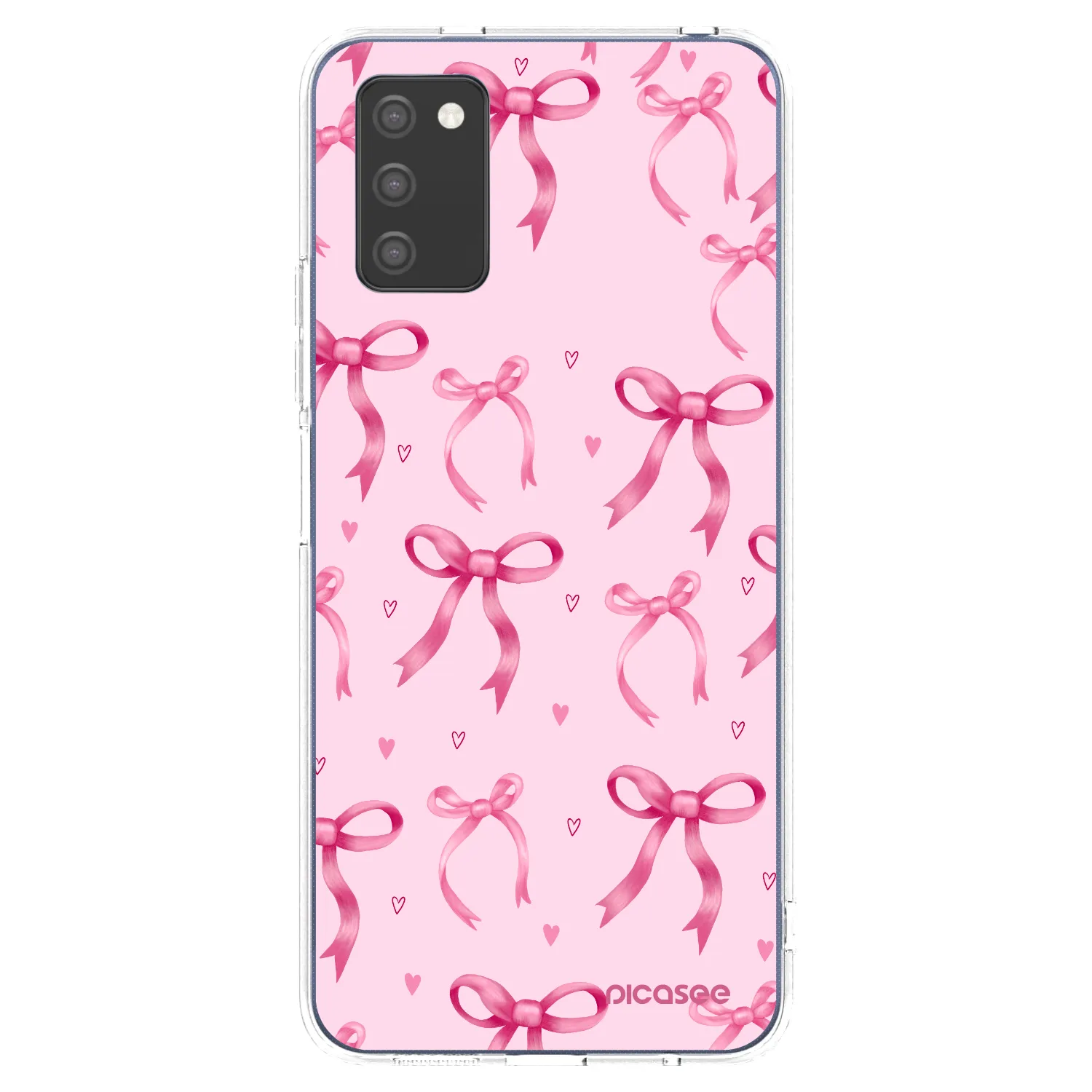 Picasee silikónový prehľadný obal pre Samsung Galaxy A02s A025G - Bow Aesthetic