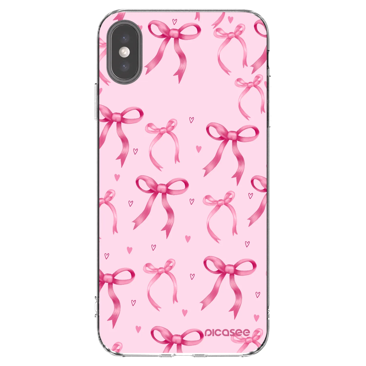 Silikónový prehľadný obal pre Apple iPhone XS Max - Bow Aesthetic