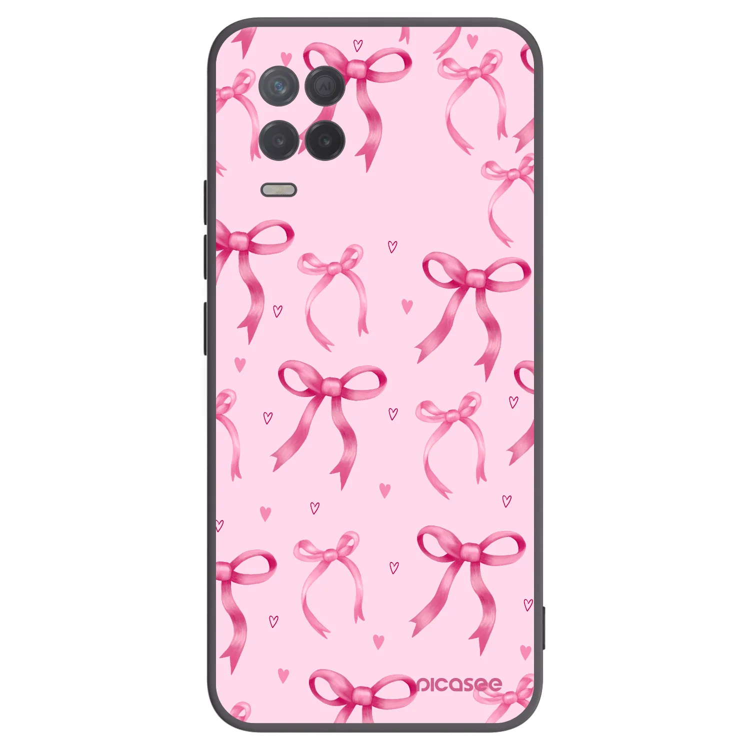 Picasee silikónový čierny obal pre Realme 8 5G - Bow Aesthetic