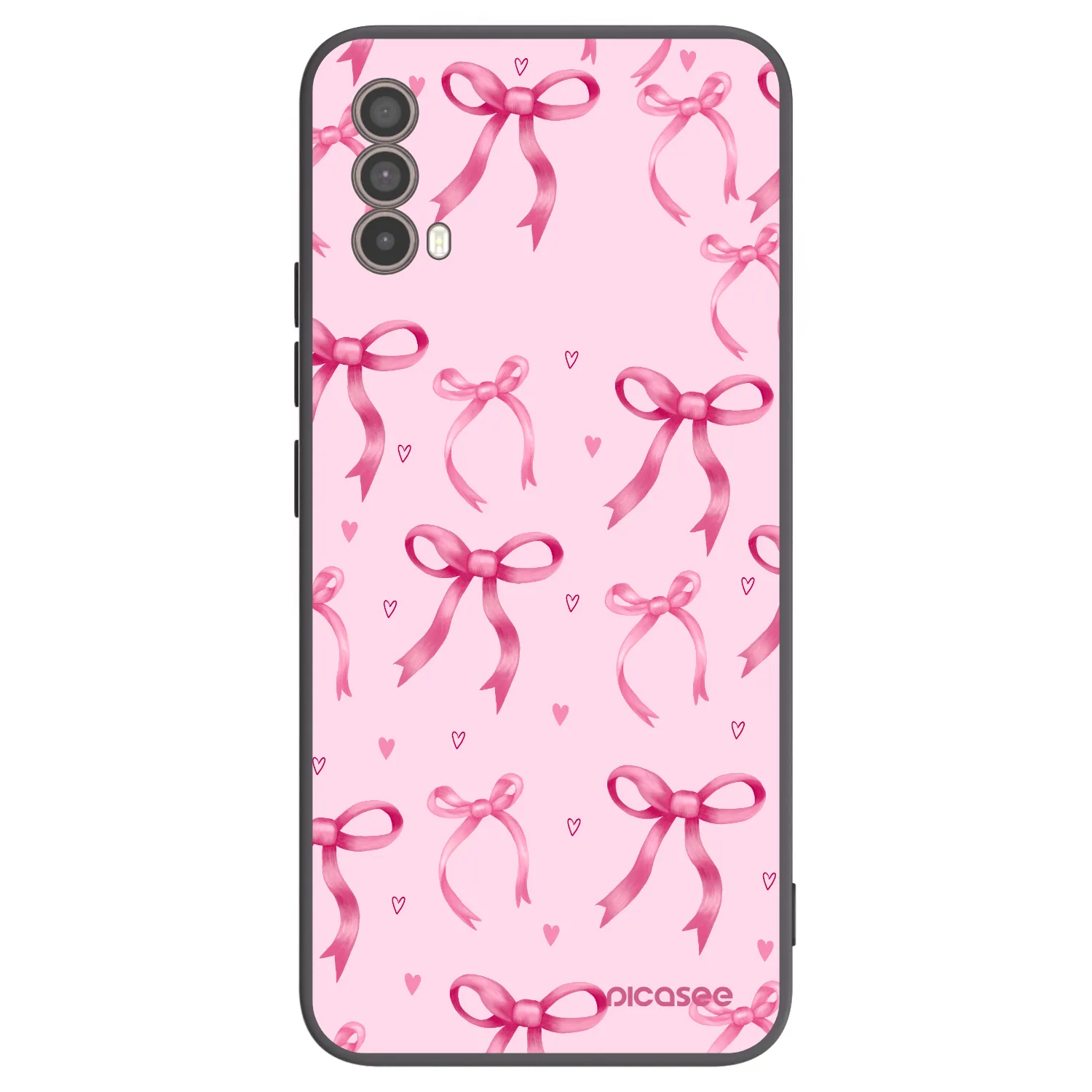 Picasee silikónový čierny obal pre Motorola Moto E40 - Bow Aesthetic