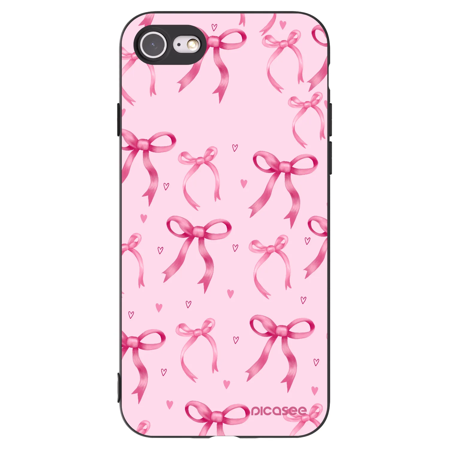 Picasee silikónový čierny obal pre Apple iPhone 7 - Bow Aesthetic