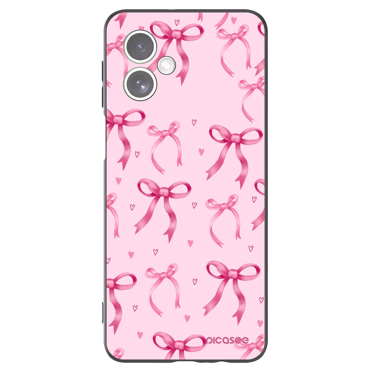 Silikónový čierny obal pre Motorola Moto G54 5G - Bow Aesthetic