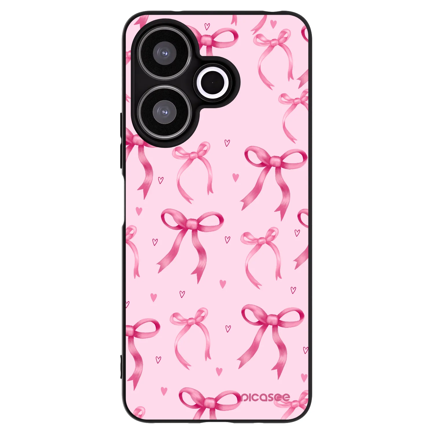 Silikónový čierny obal pre Xiaomi Redmi 13 4G - Bow Aesthetic